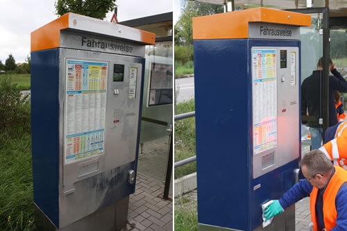 Oberflächenschutz Ticketautomat